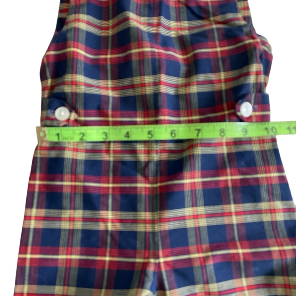 Vintage Toddle Time Penneys Plaid Kids Overalls Size 1 - Picture 7 of 8